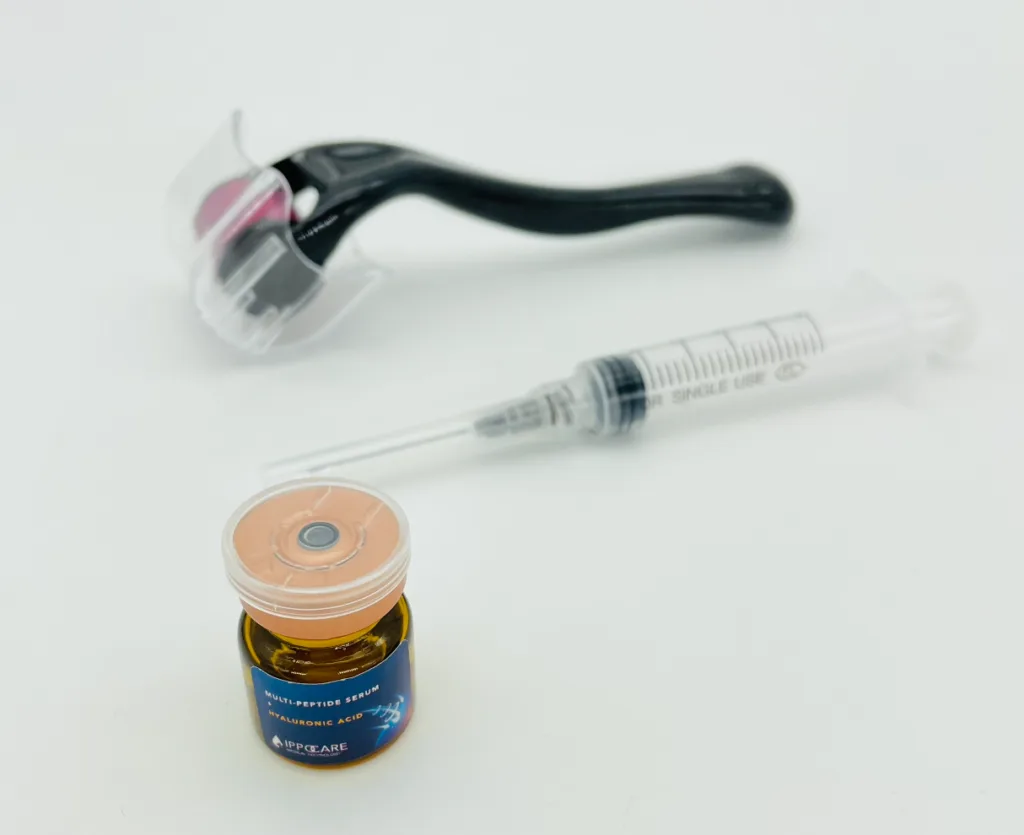 How to apply peptide hair serum to thinning hairline for best results.