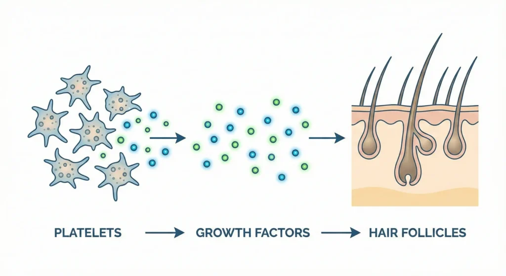 platelets releasing growth factors