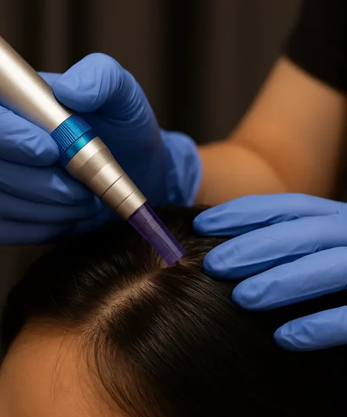Scalp Microneedling with Multi-Peptide Serum